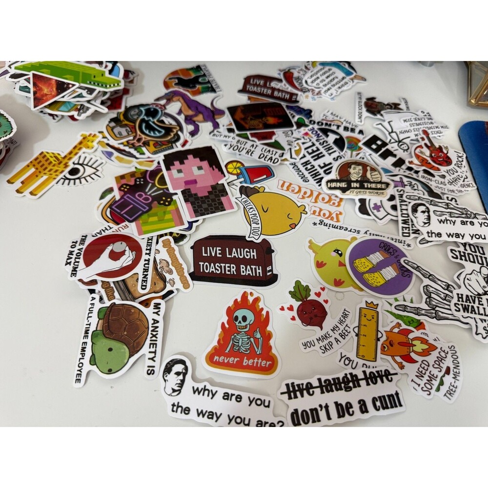 500+ Funny Adult Humor Vinyl Stickers Mixed Lot Sarcastic Meme Random